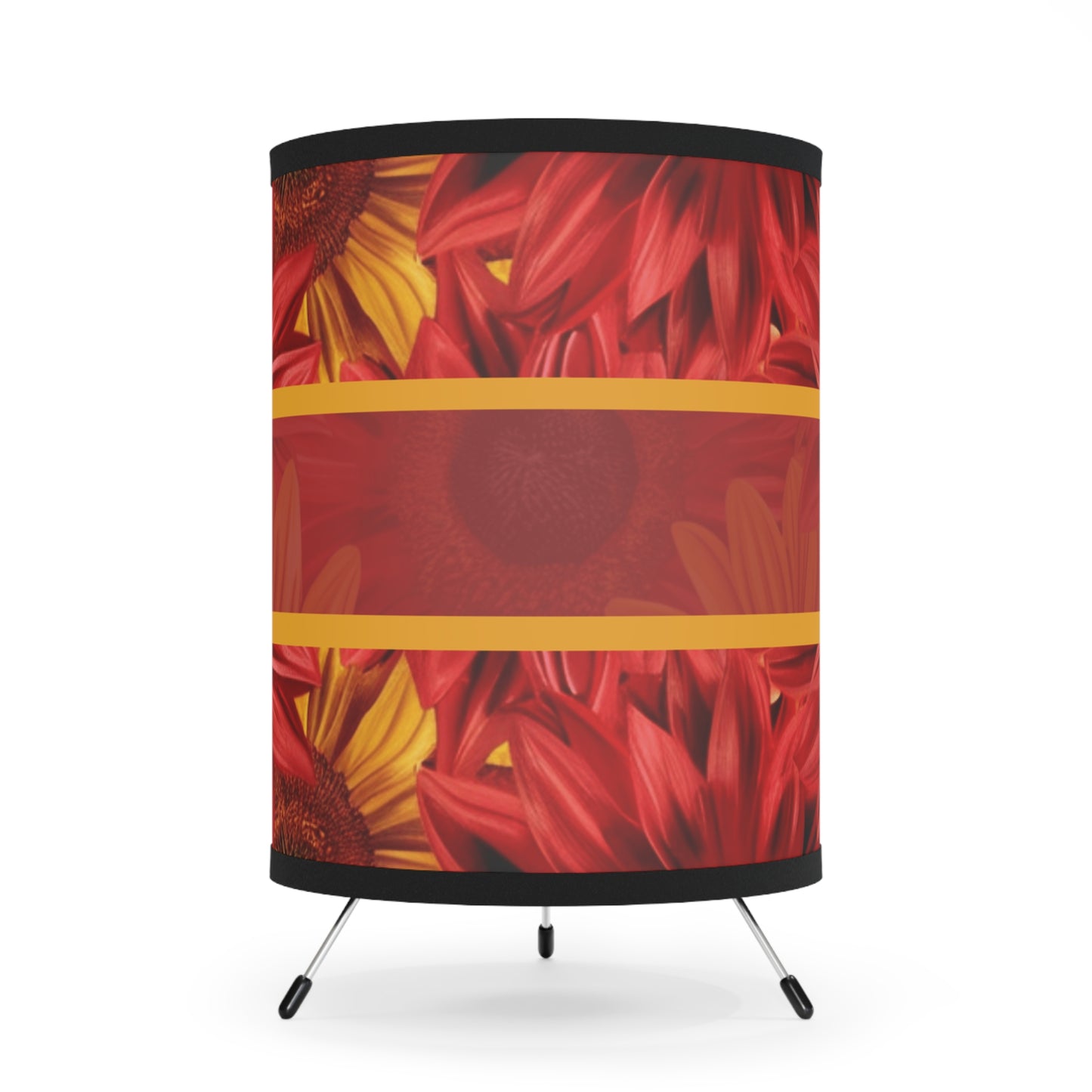 Crimson Gold Tripod Lamp