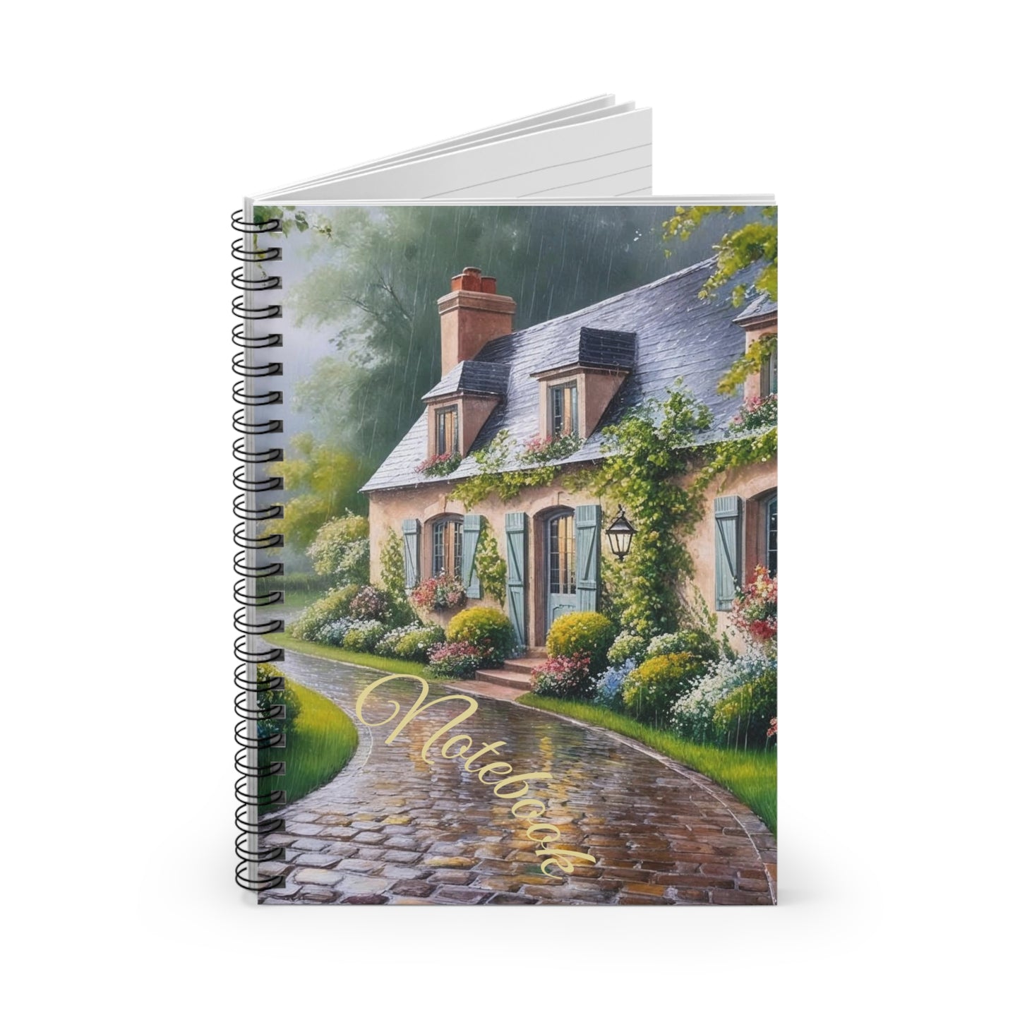 Cozy Day In Spiral Notebook - Ruled Line