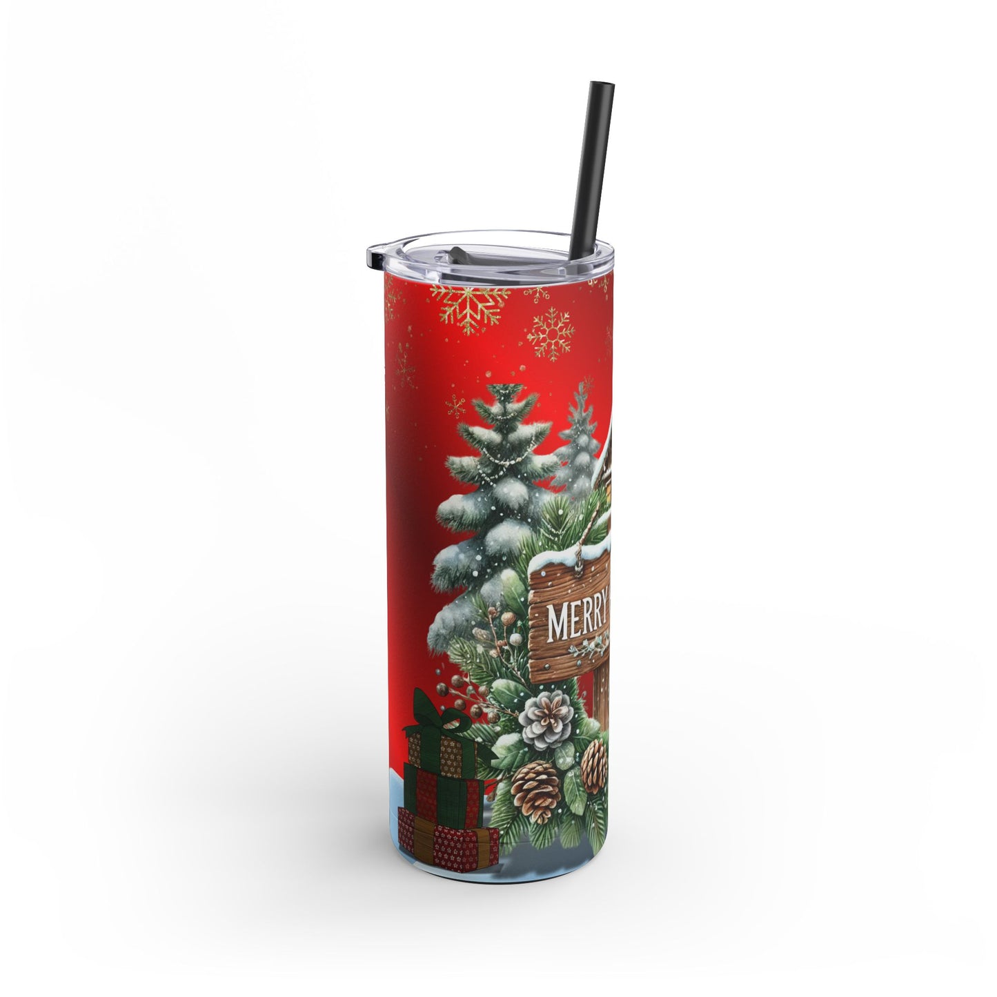 Merry Christmas Maars Maker Skinny Matte Tumbler, 20oz