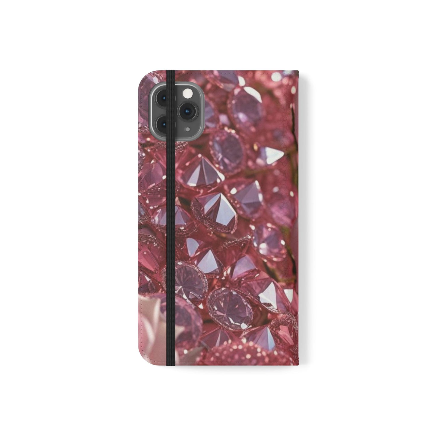 Pink Diamonds & Petals Flip Cases