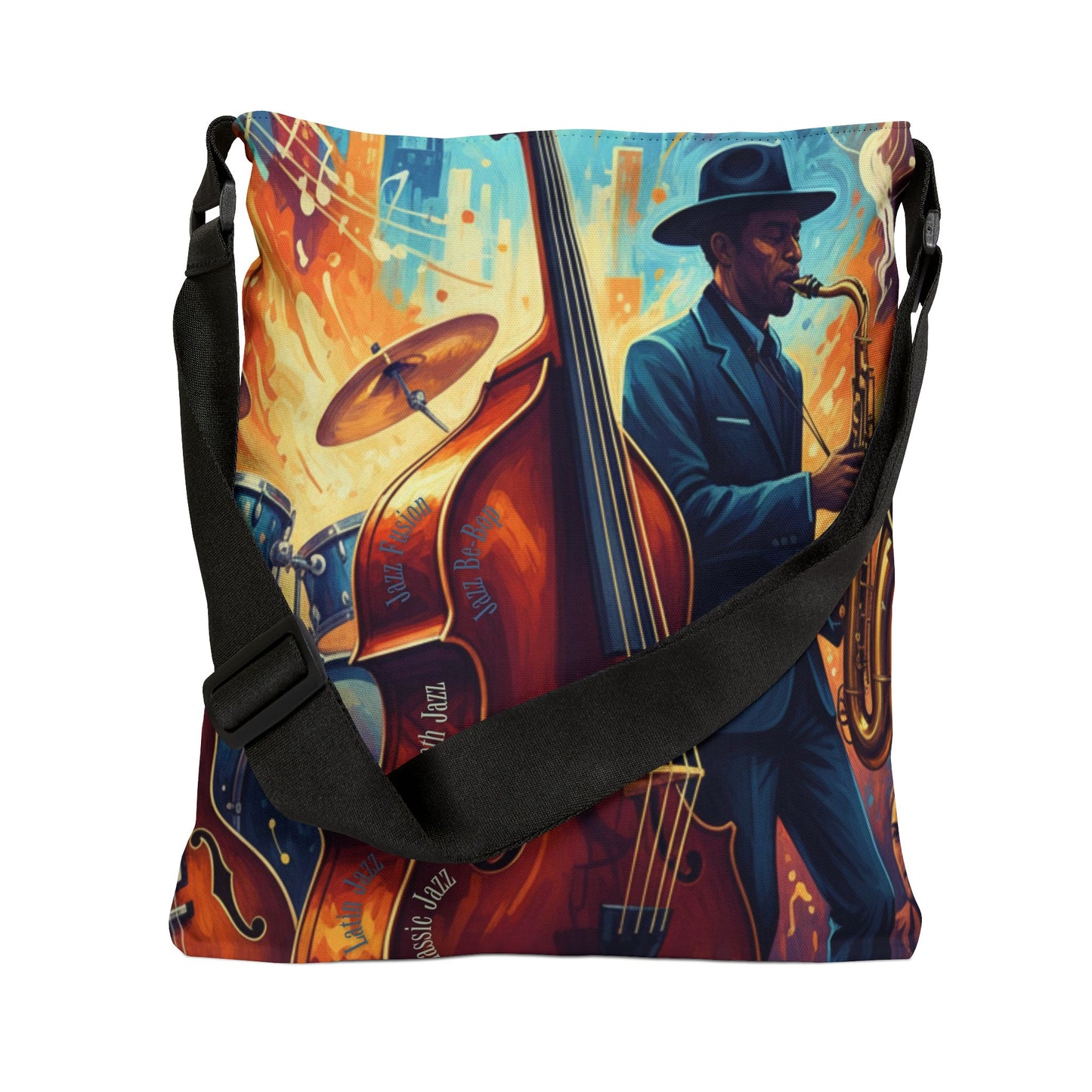 Jazz Music Adjustable Tote Bag (AOP)