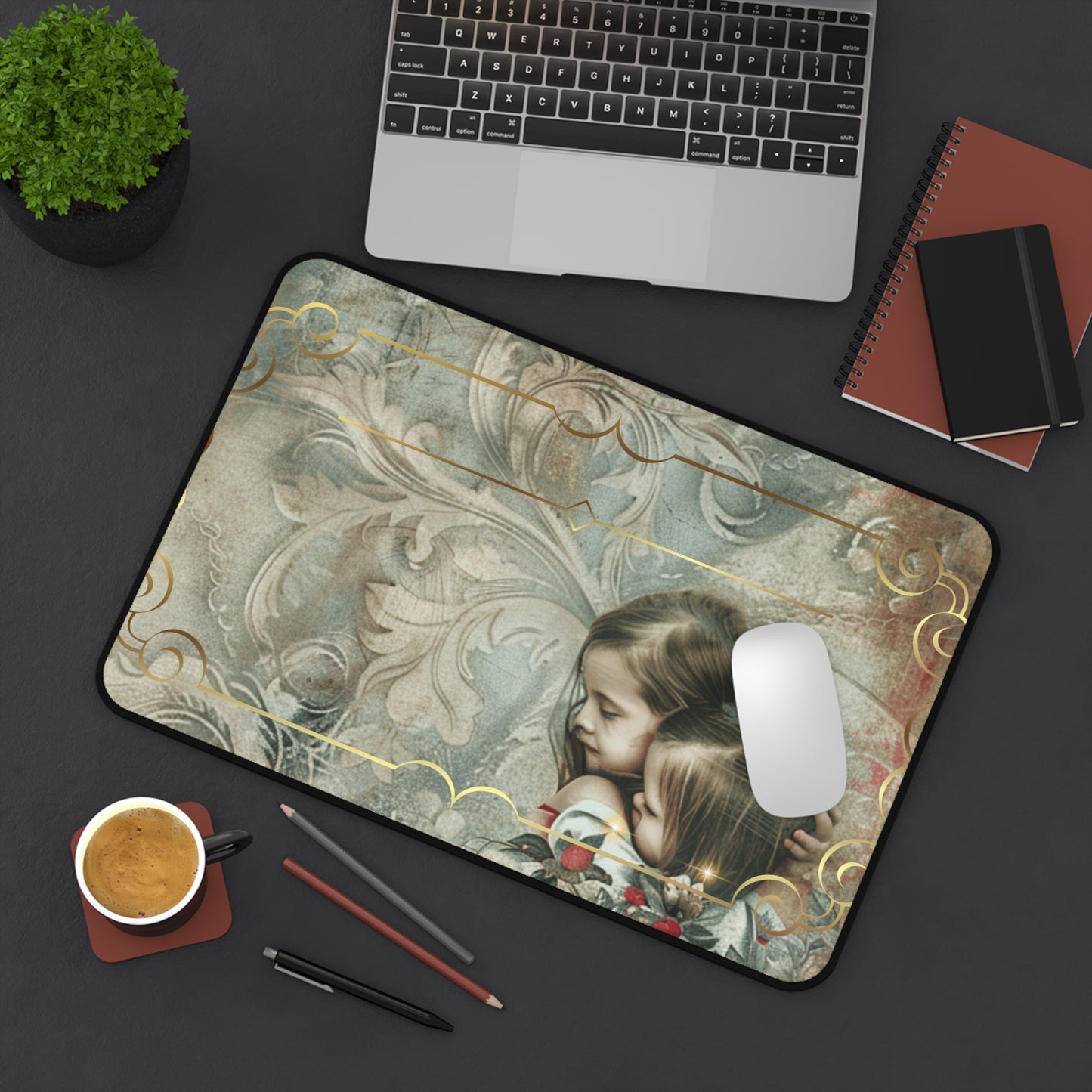 Charming Embrace Desk Mat