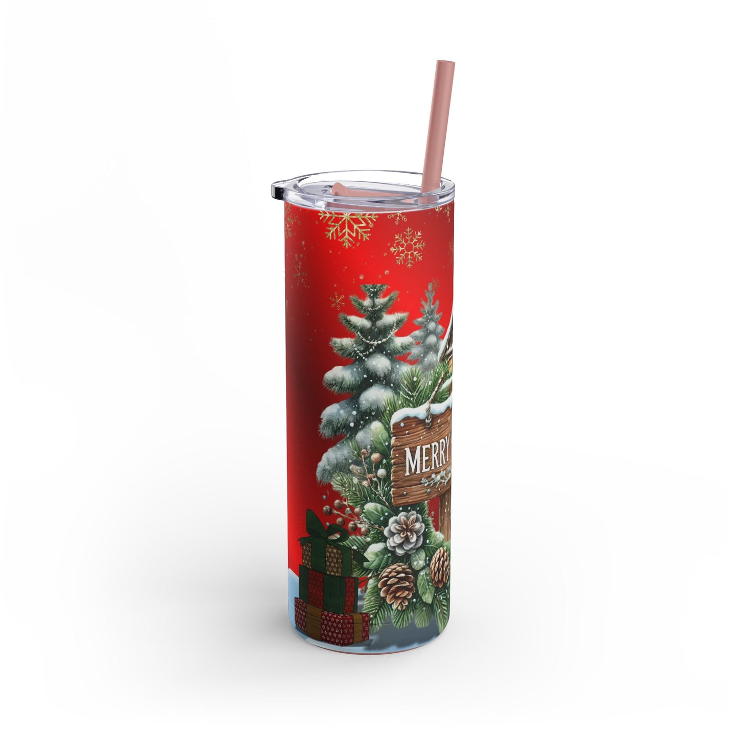 Merry Christmas Maars Maker Skinny Matte Tumbler, 20oz