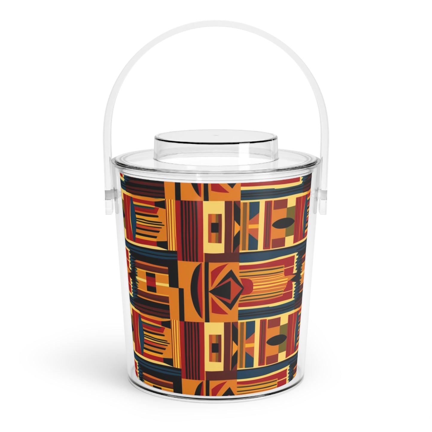 African Canvas 2 Ice Bucket with Tongs