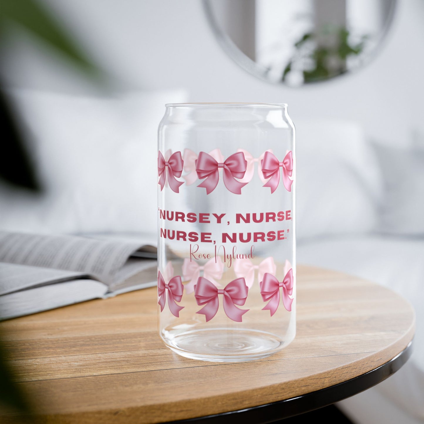 Nursey Nurse Sipper Glass, 16oz