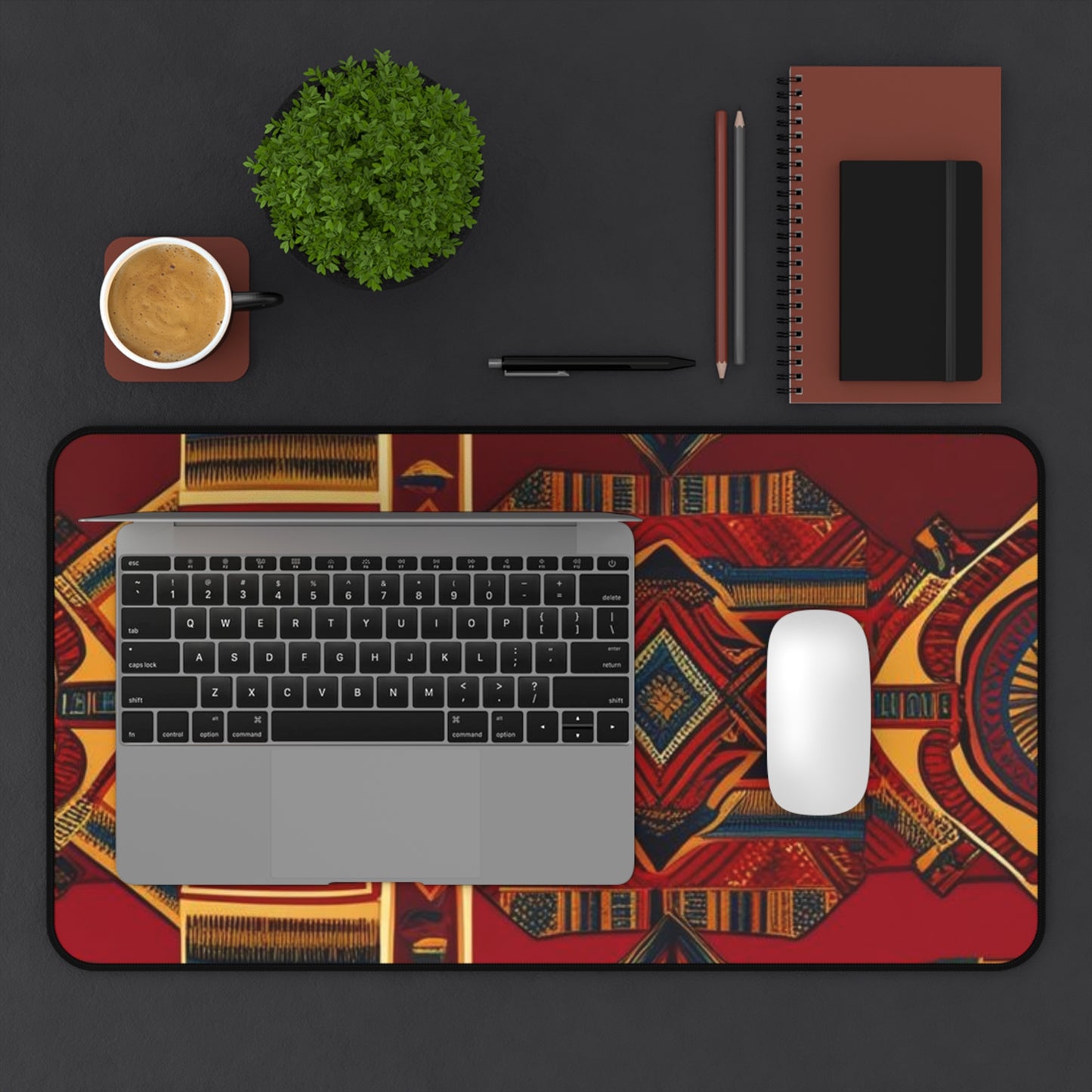 African Canvas 1 Desk Mat