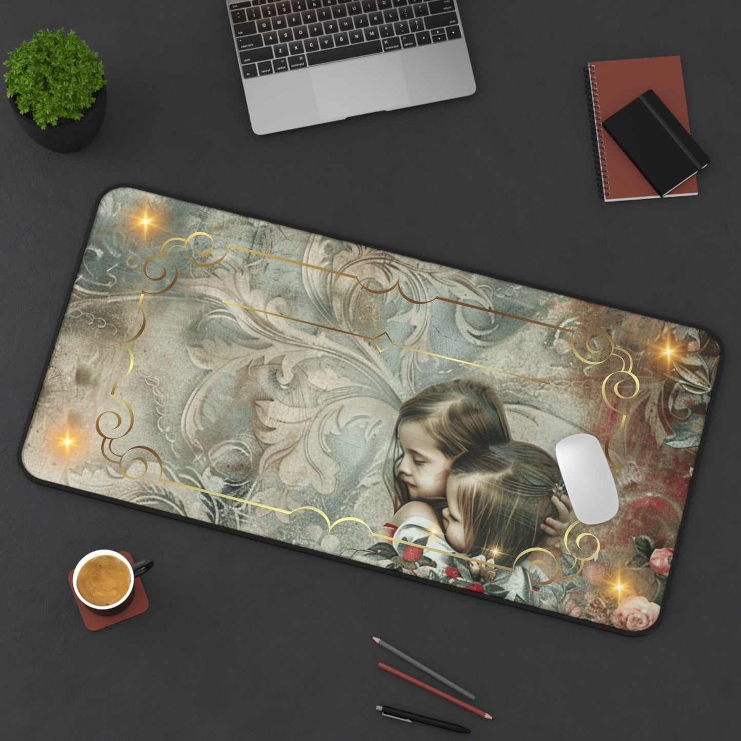 Charming Embrace Desk Mat