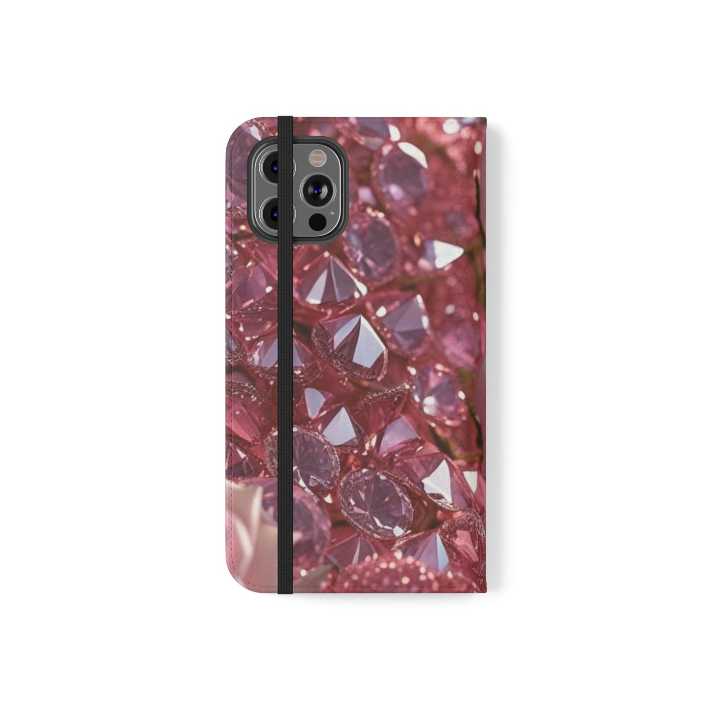 Pink Diamonds & Petals Flip Cases