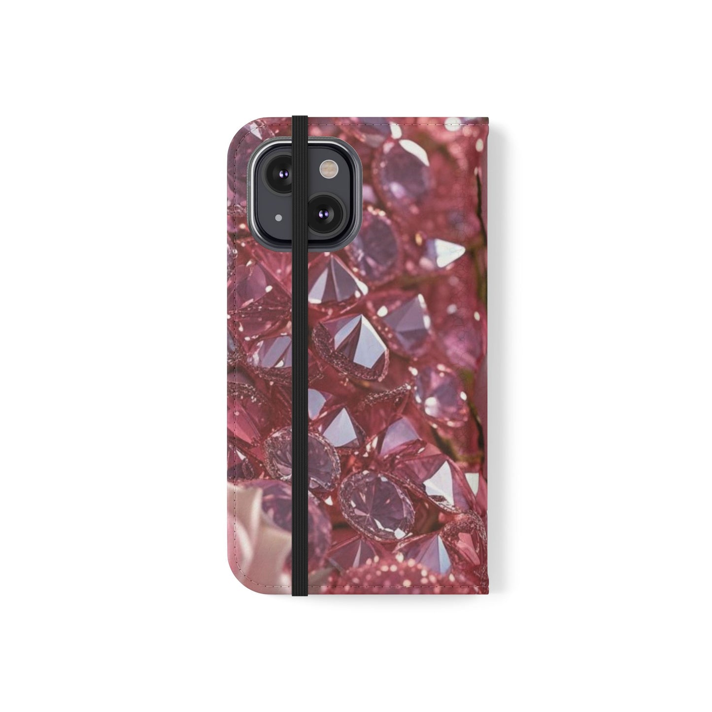 Pink Diamonds & Petals Flip Cases
