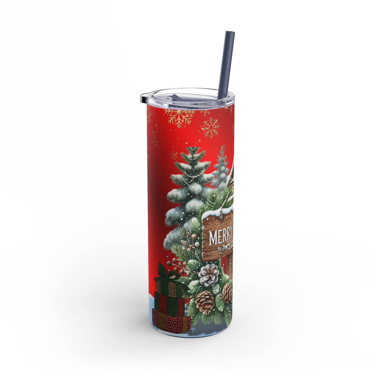 Merry Christmas Maars Maker Skinny Matte Tumbler, 20oz
