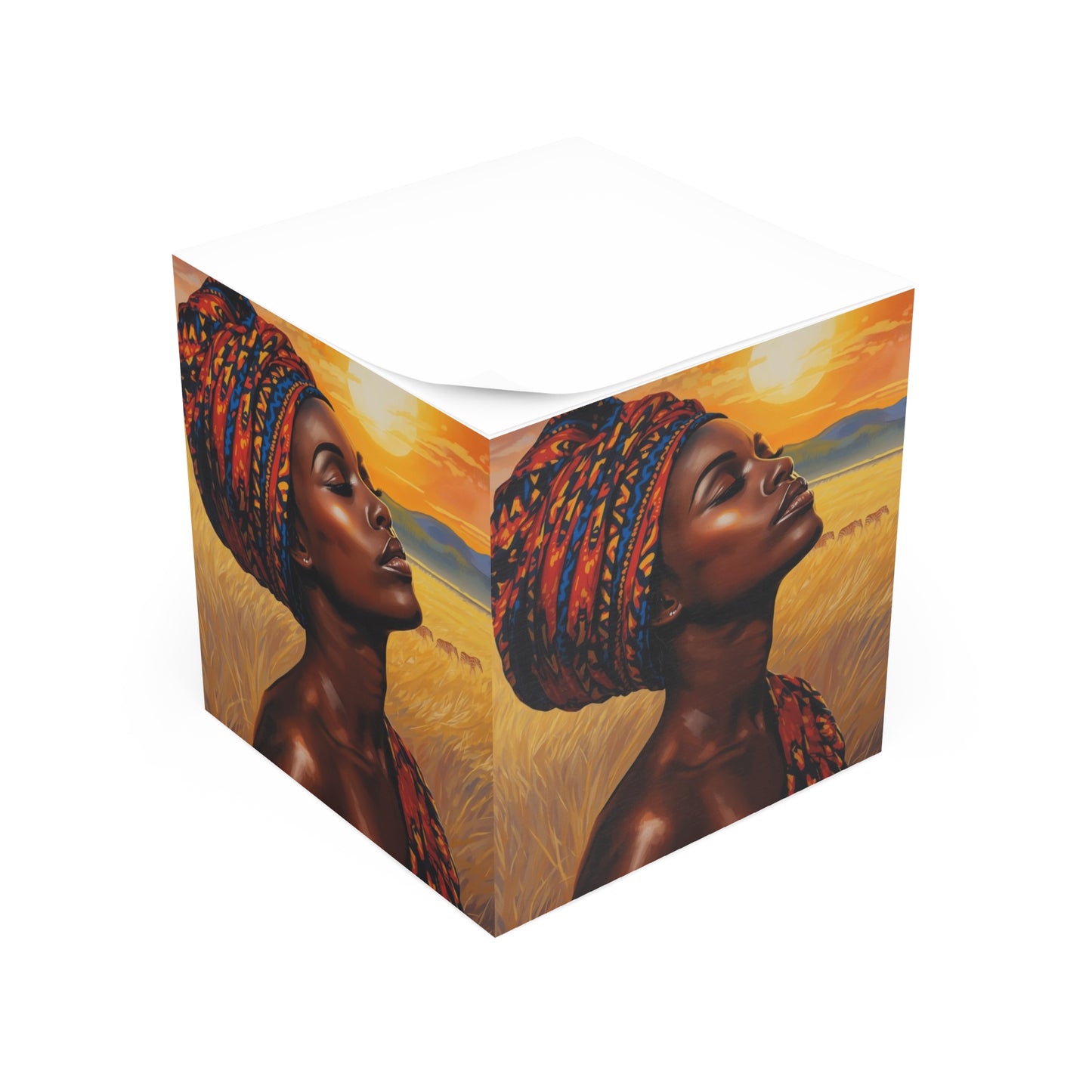 Sunrise in the Serengeti Note Cube