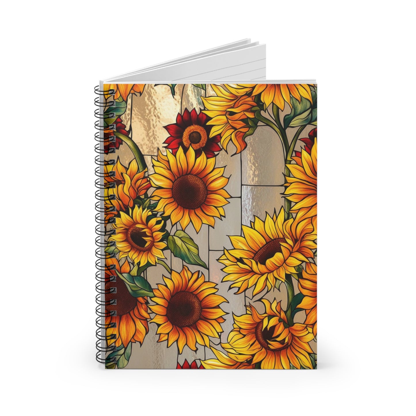Rustic Sunflower Spiral Notebook - Ruled Line