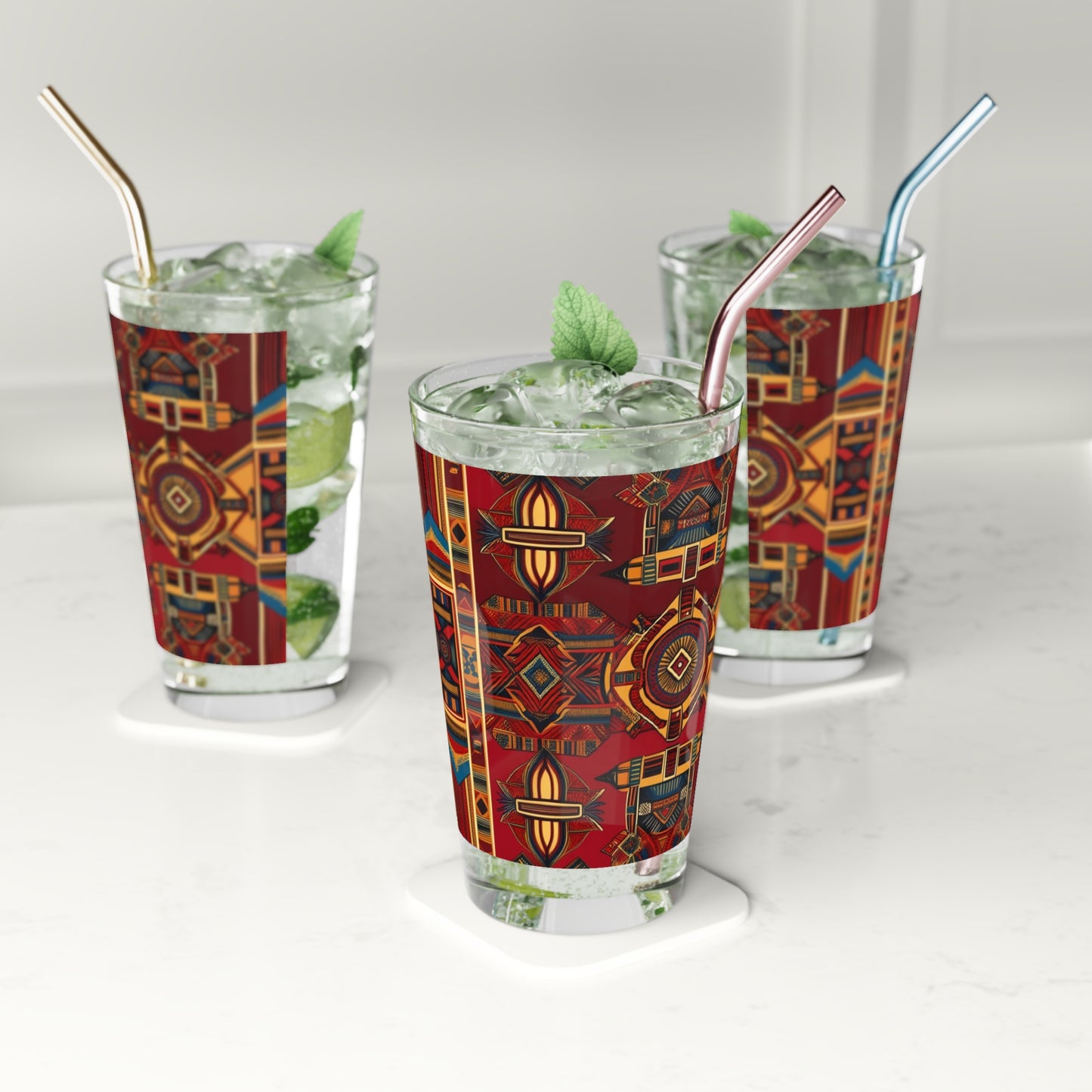 African Canvas 1 Pint Glass, 16oz