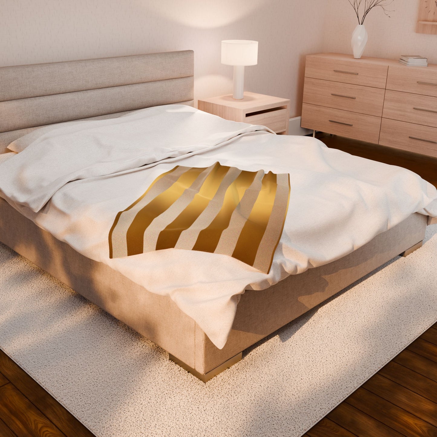 Golden Horizon Velveteen Plush Blanket