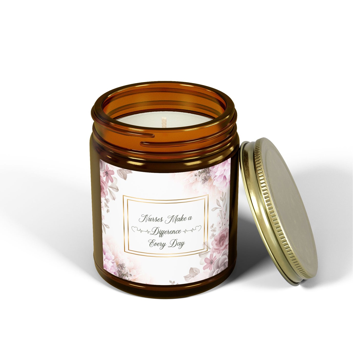 Nurses Make a Difference Scented Coconut Apricot Candles (4oz, 9oz)