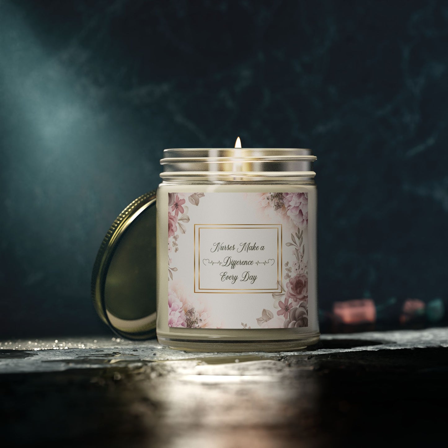 Nurses Make a Difference Scented Coconut Apricot Candles (4oz, 9oz)