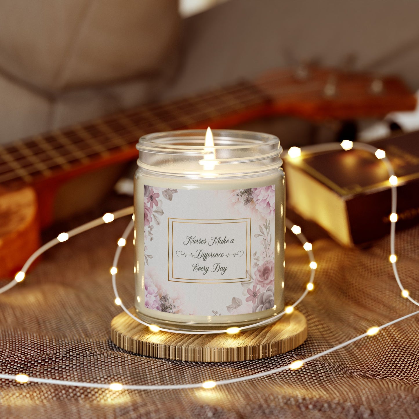 Nurses Make a Difference Scented Coconut Apricot Candles (4oz, 9oz)