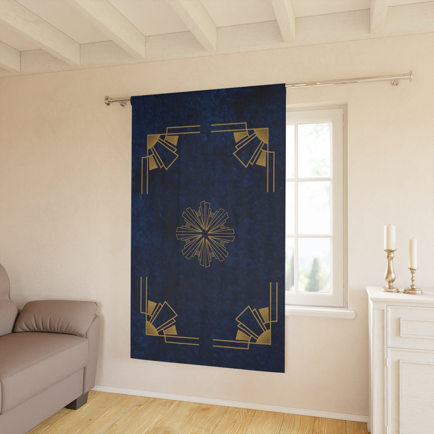 Midnight Luxe (Cobalt Blue) Blackout Window Curtains (1 Piece)