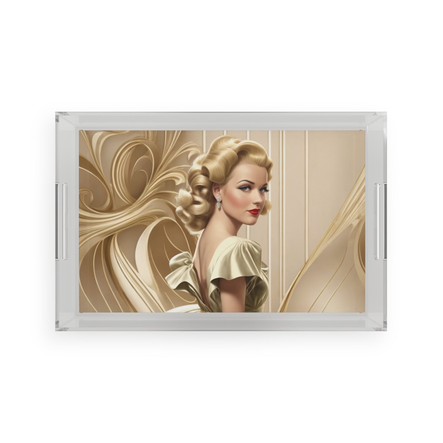 Retro Glam Girls "Meredith" Acrylic Serving Tray