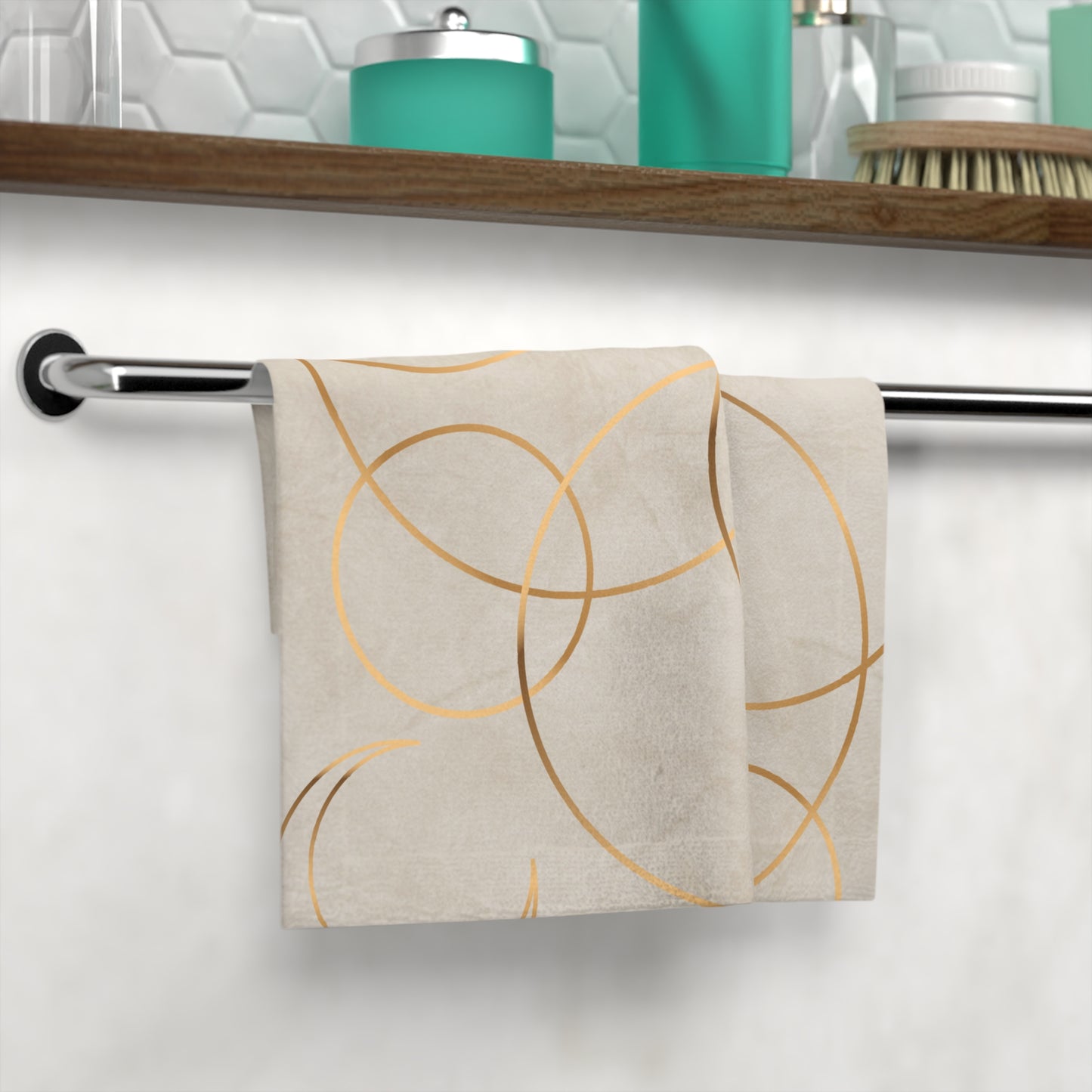 Golden Eclipse Face Towel
