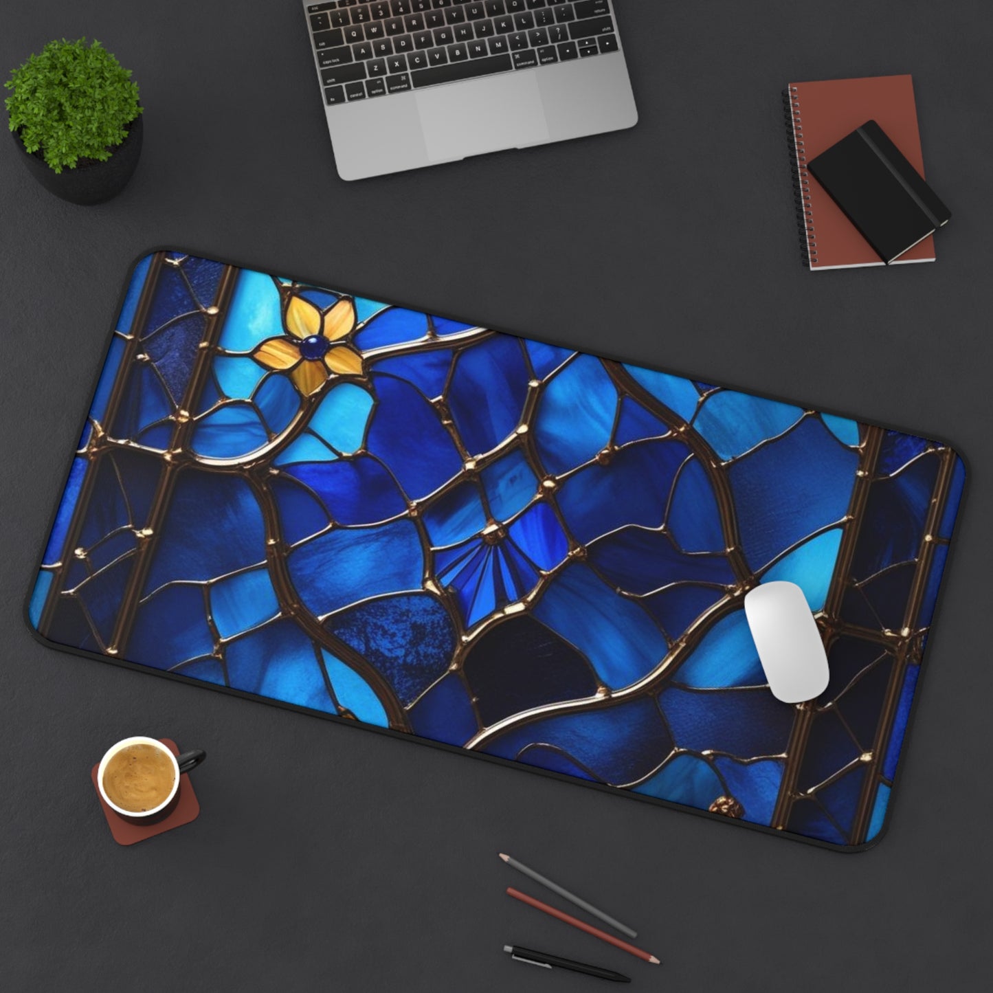 Sapphire Radiance Desk Mat