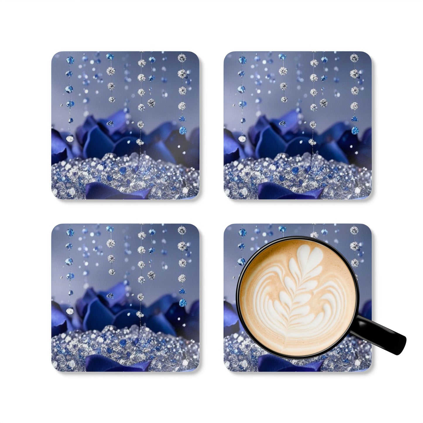 Crystal Rain Corkwood Coaster Set