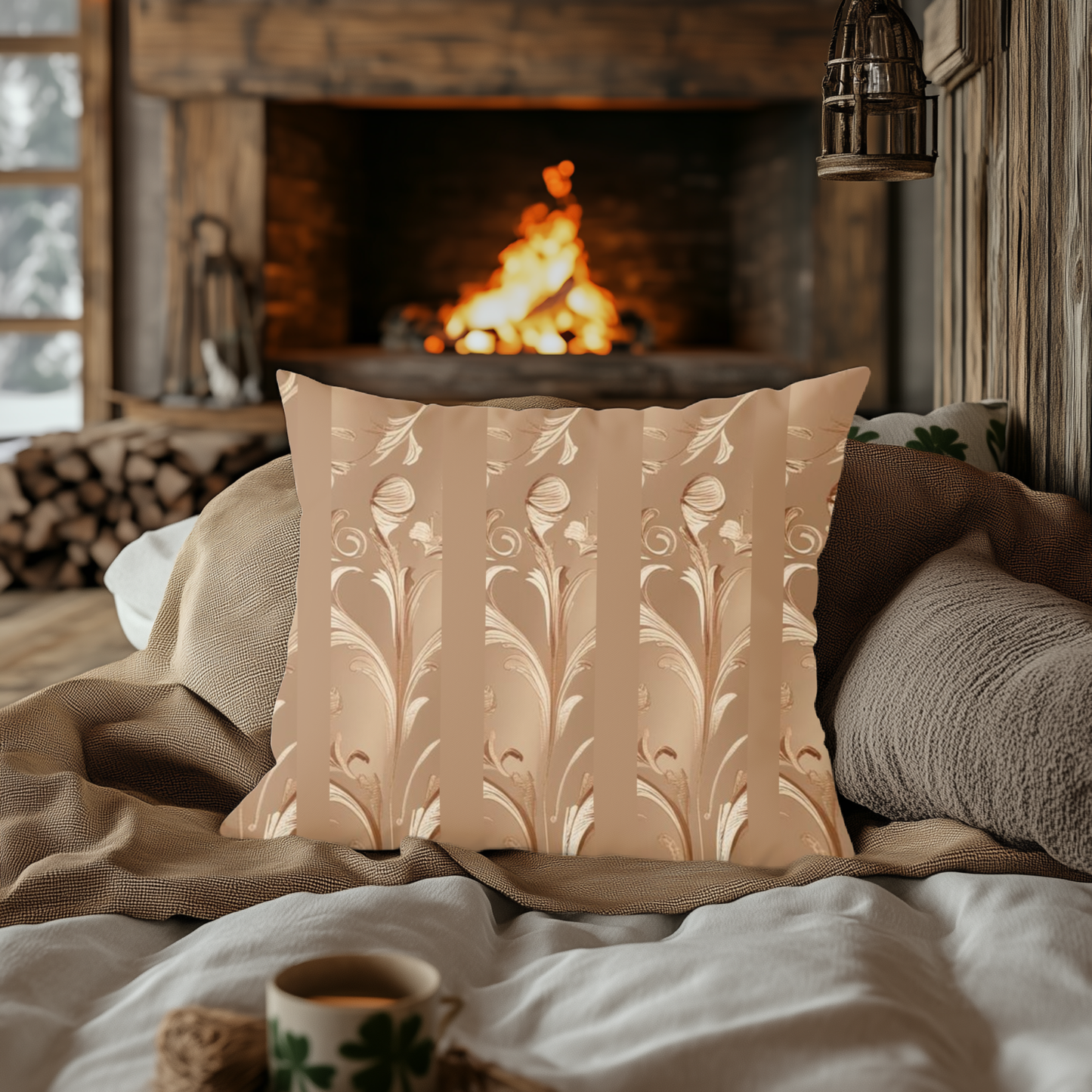 Mocha Bliss Spun Polyester Square Pillow