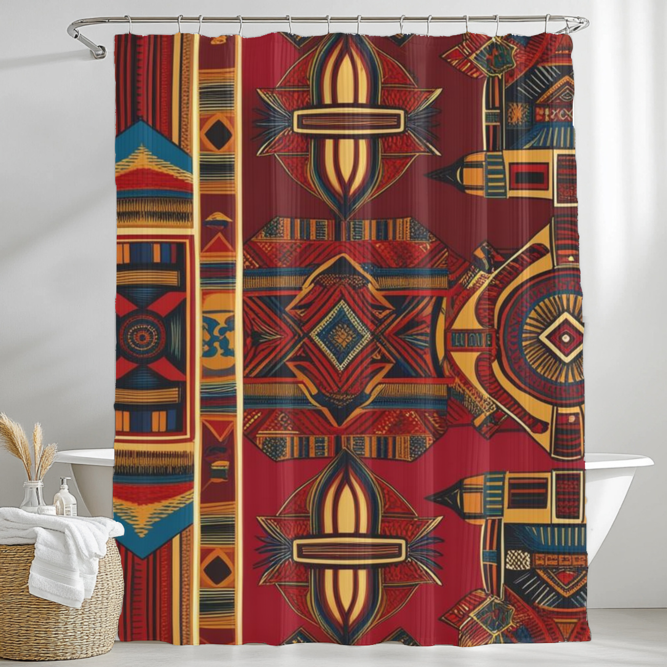African Canvas 1 Shower Curtains