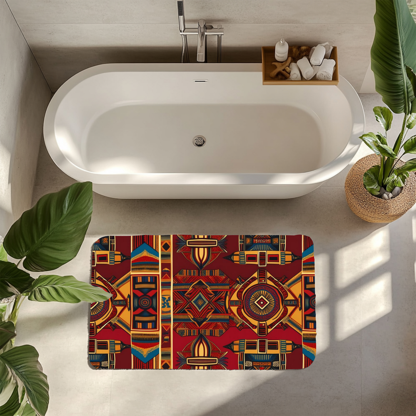 African Canvas Bathmat