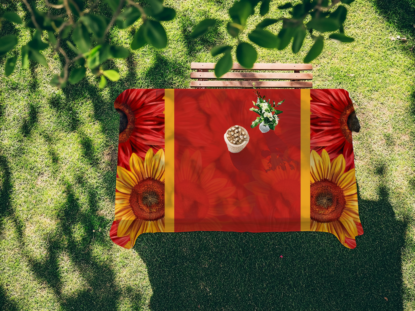 Crimson Gold Tablecloths