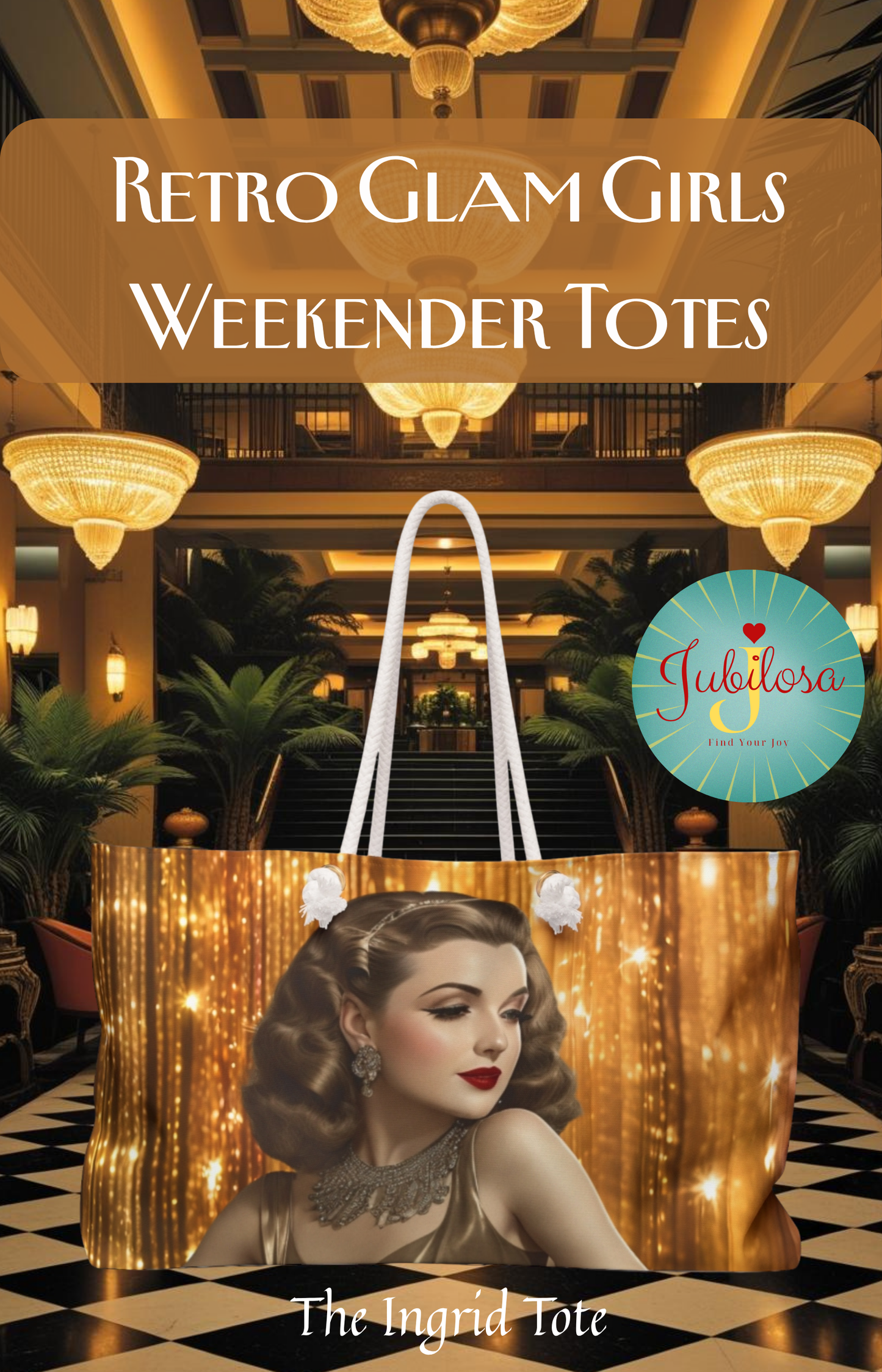 Retro Glam Girl "Ingrid" Weekender Bag