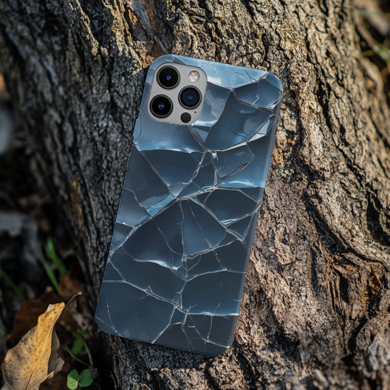 Crack'd (Dark Blue) Tough Cases