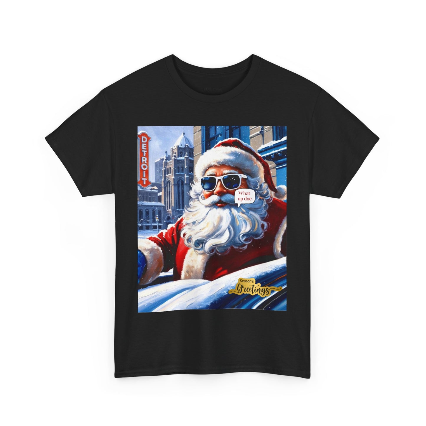 Motor City Santa Unisex Heavy Cotton Tee