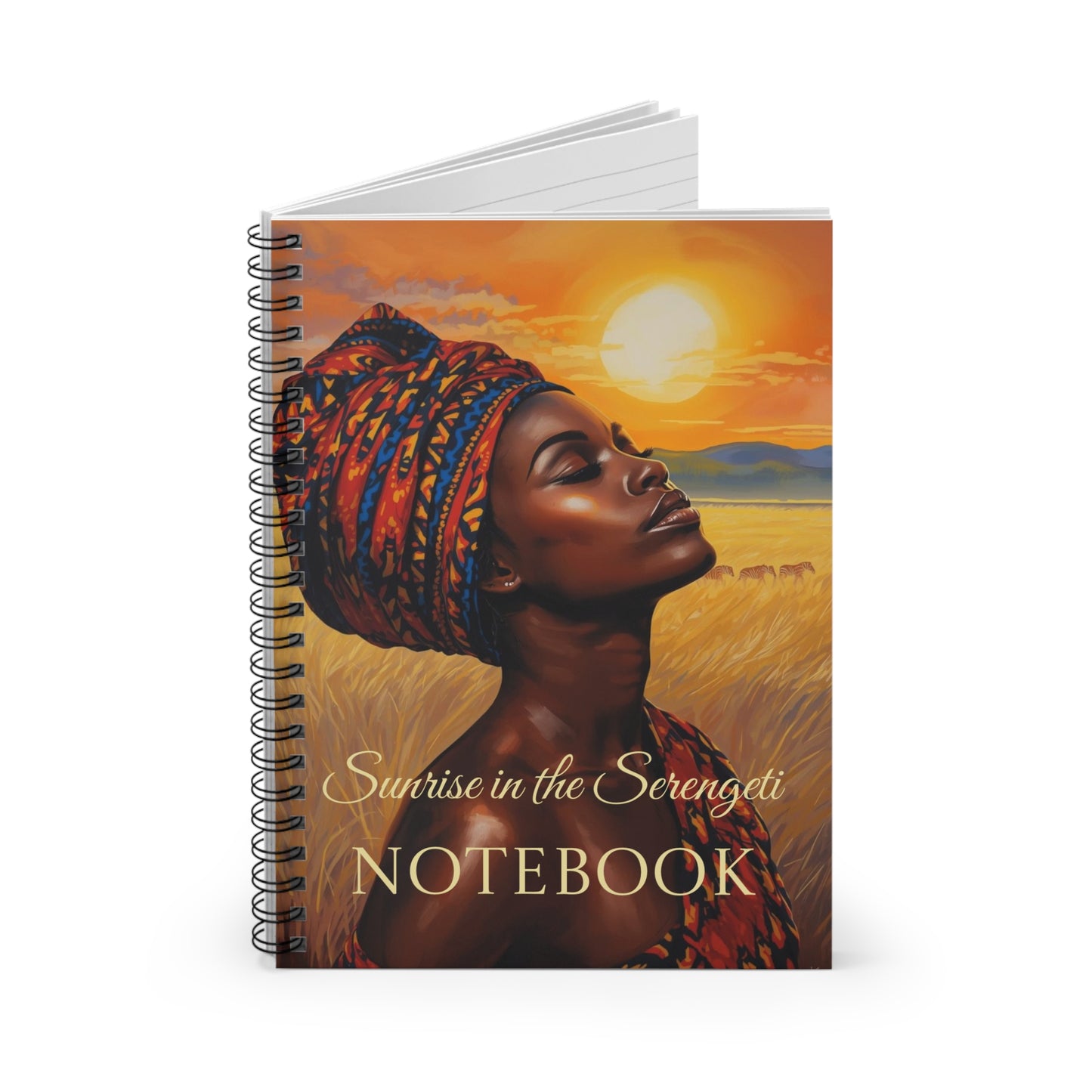 Sunrise in the Serengeti Spiral Notebook - Ruled Line