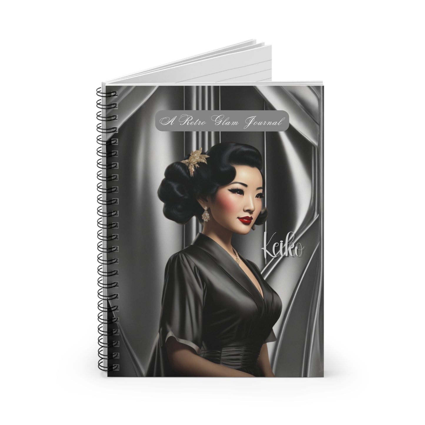 Retro Glam (Keiko) Spiral Notebook - Ruled Line