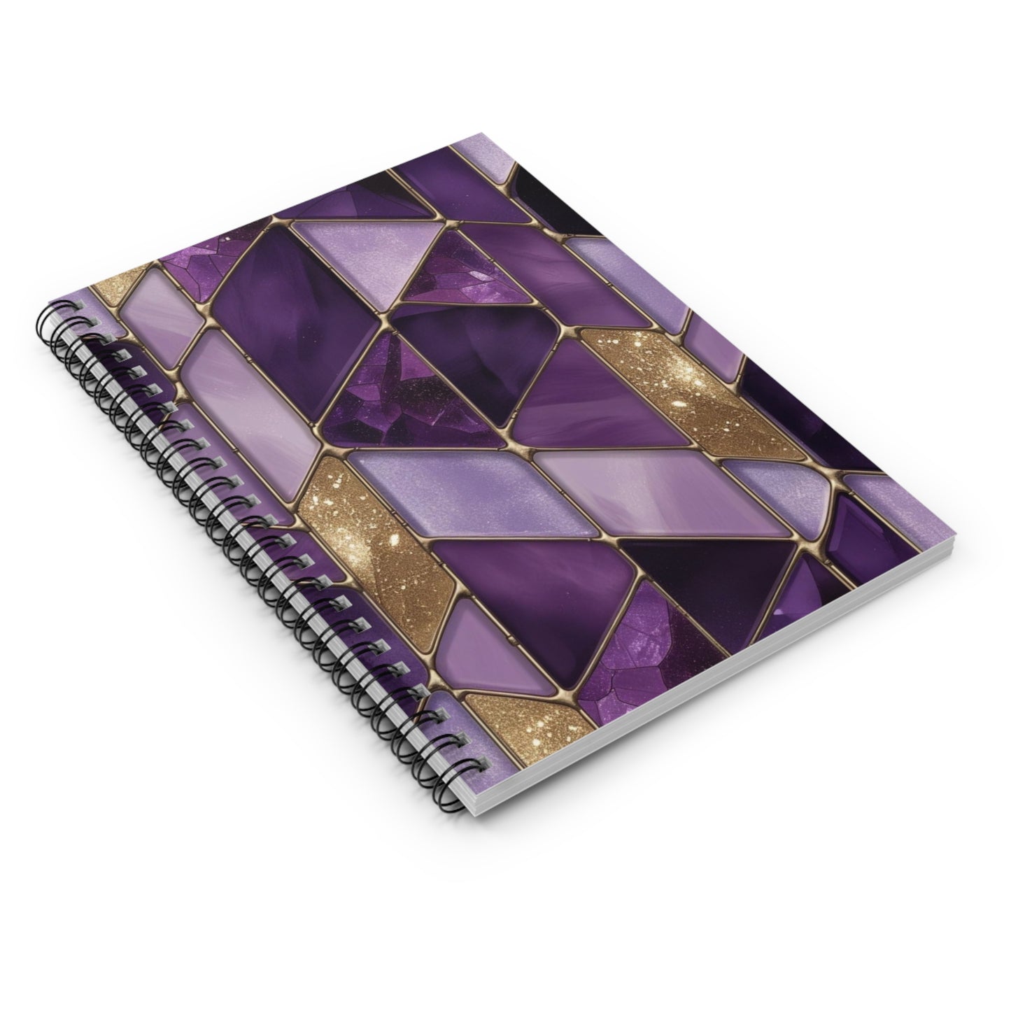 Amethyst Mosaic Spiral Notebook - Ruled Line