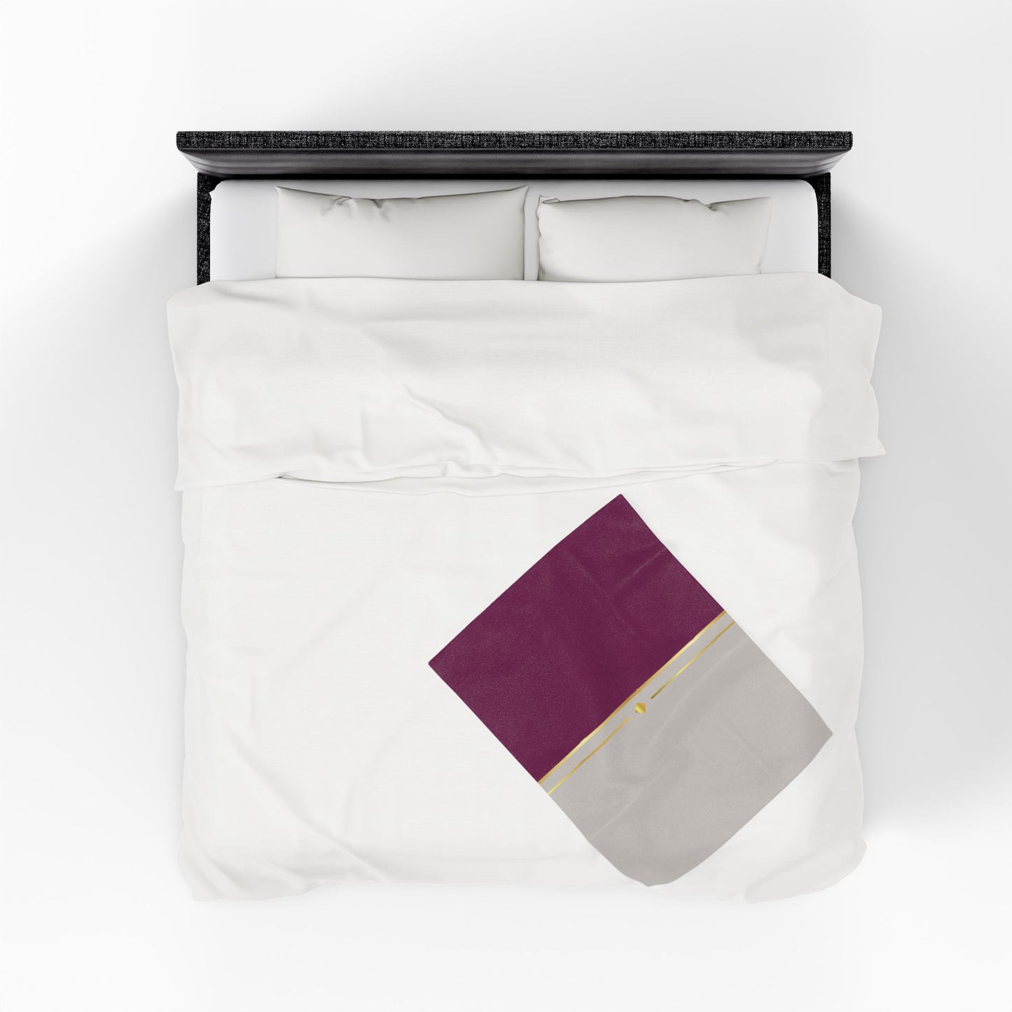 Fuchsia and Taupe Haven Velveteen Plush Blanket