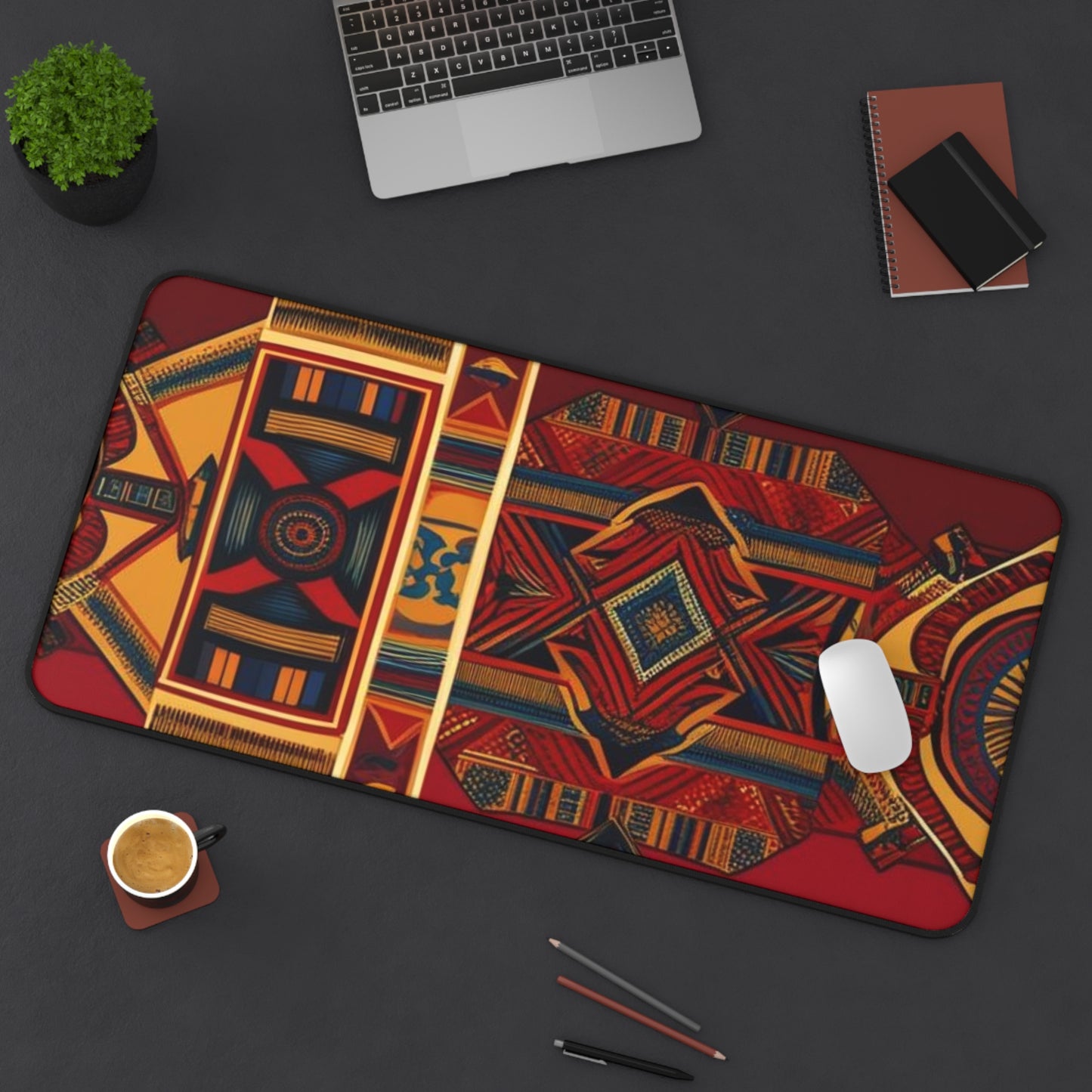 African Canvas 1 Desk Mat