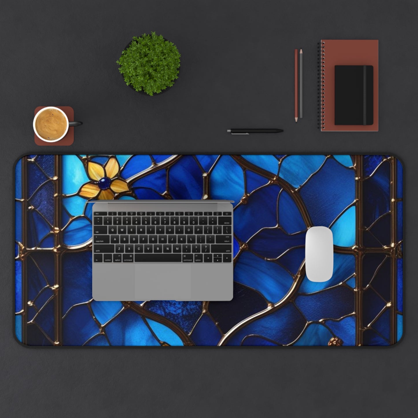 Sapphire Radiance Desk Mat