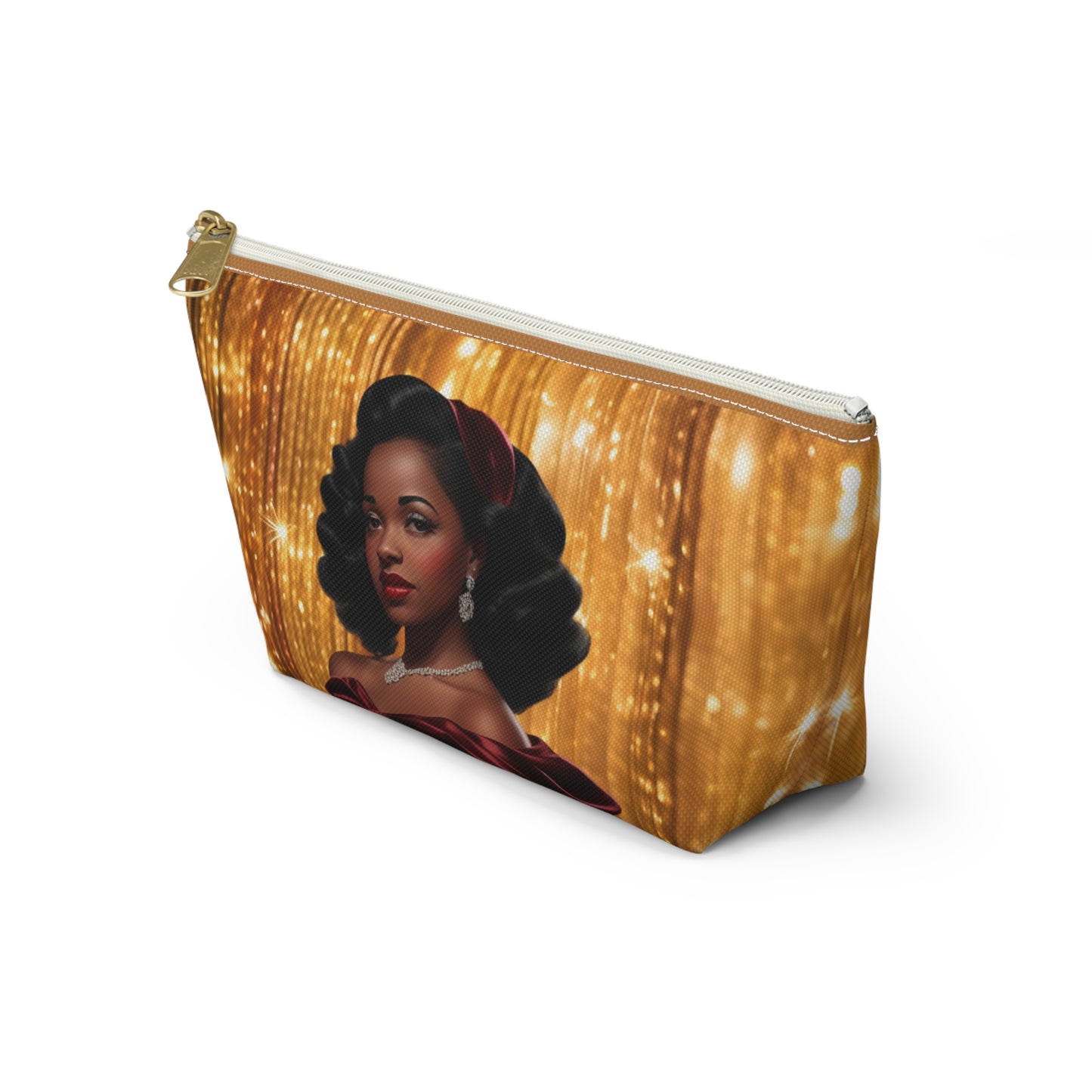 Retro Glam Girl "Myra" Accessory Pouch w T-bottom