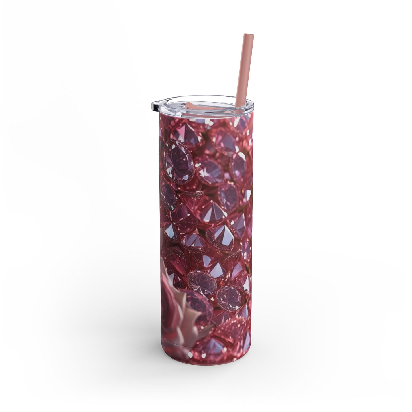 Pink Diamonds & Petals Maars Maker Skinny Matte Tumbler, 20oz