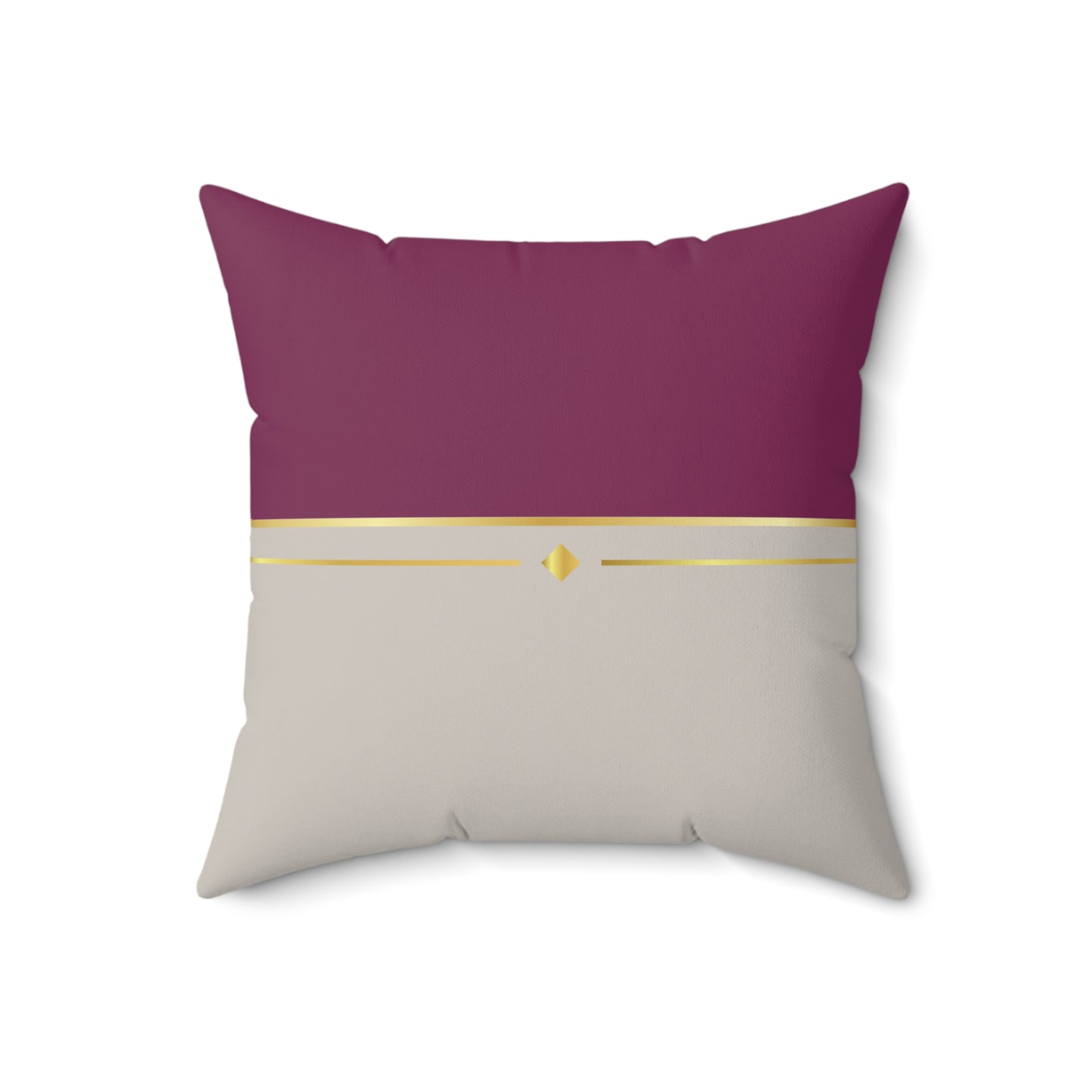 Fuchsia & Taupe Haven Polyester Square Pillow