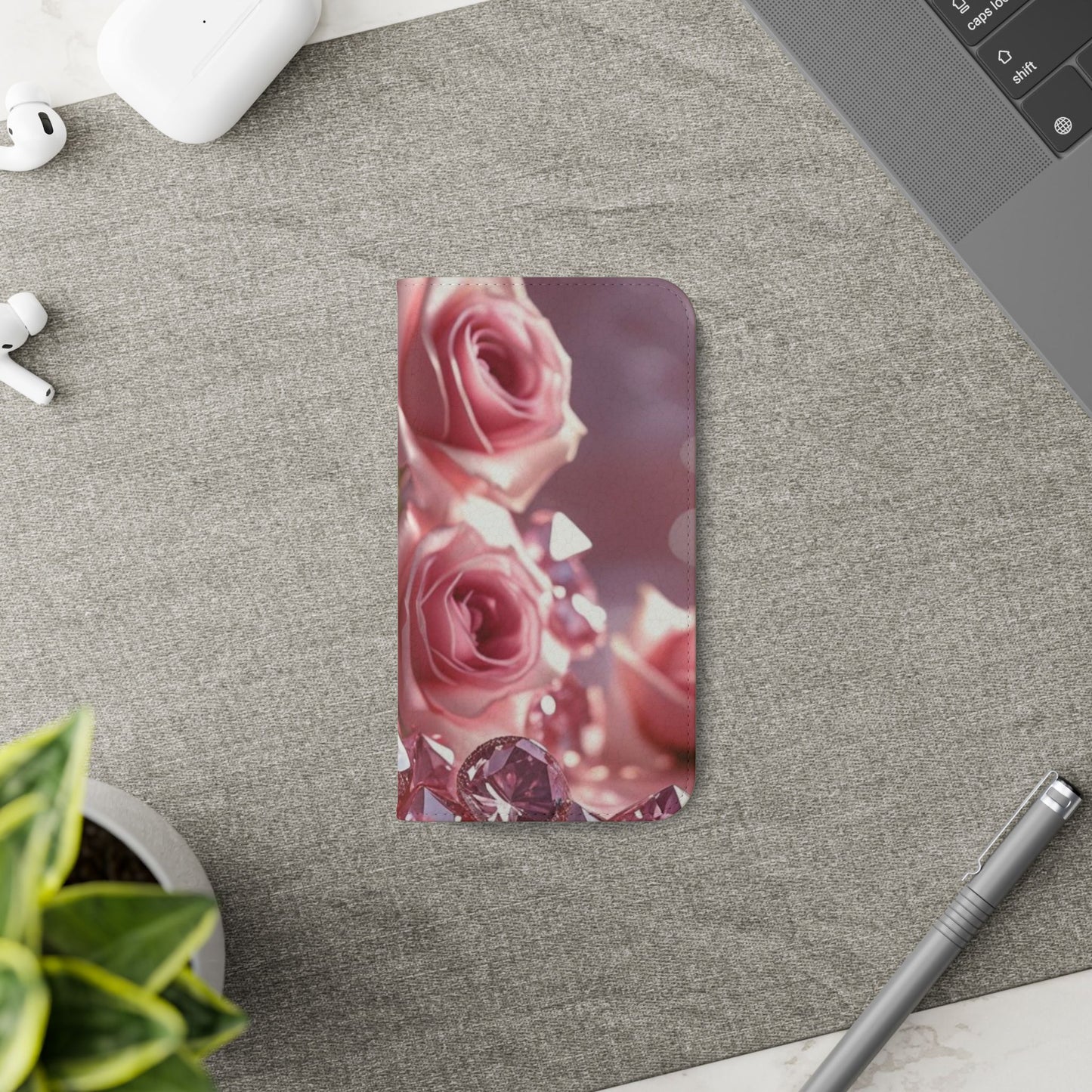 Pink Diamonds & Petals Flip Cases