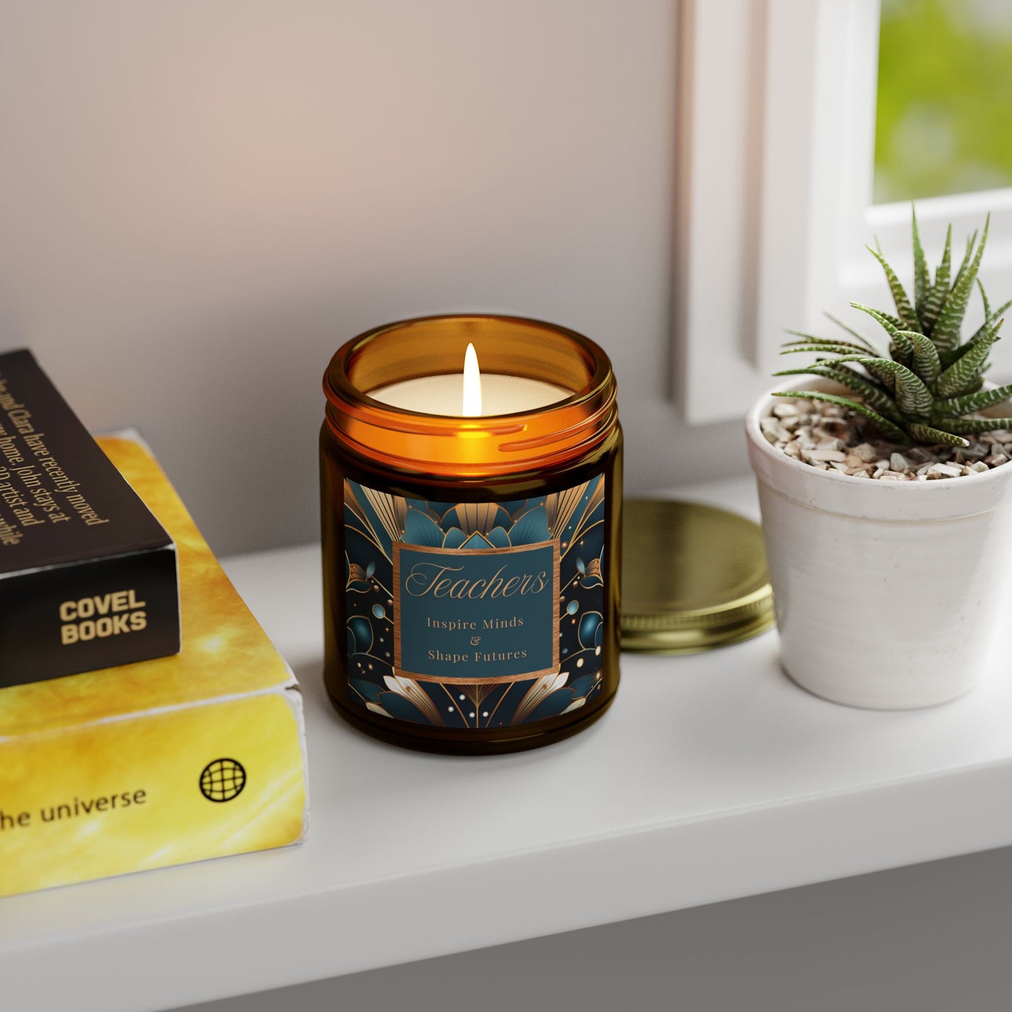 Teachers Scented Candles, Coconut Apricot Wax (4oz, 9oz)