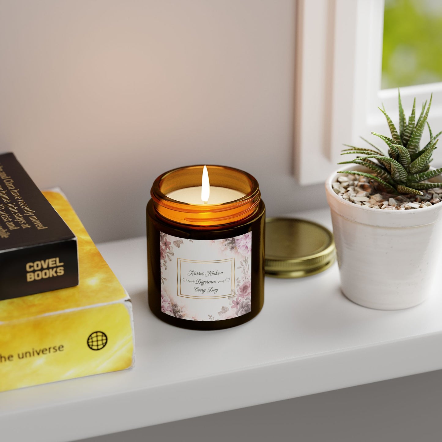 Nurses Make a Difference Scented Coconut Apricot Candles (4oz, 9oz)