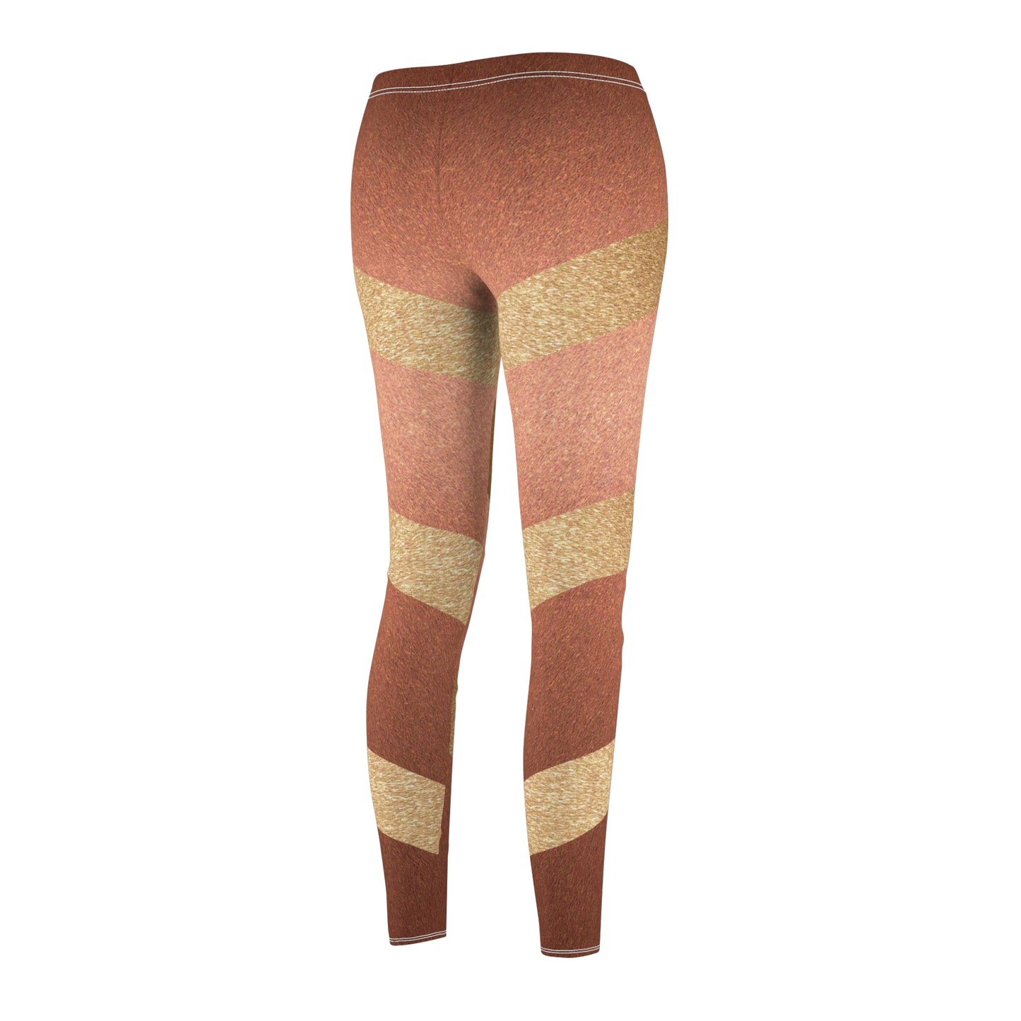 Bronze/Gold Women's Cut & Sew Casual Leggings (AOP)