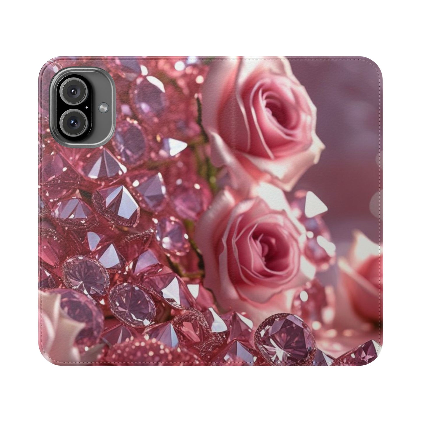 Pink Diamonds & Petals Flip Cases