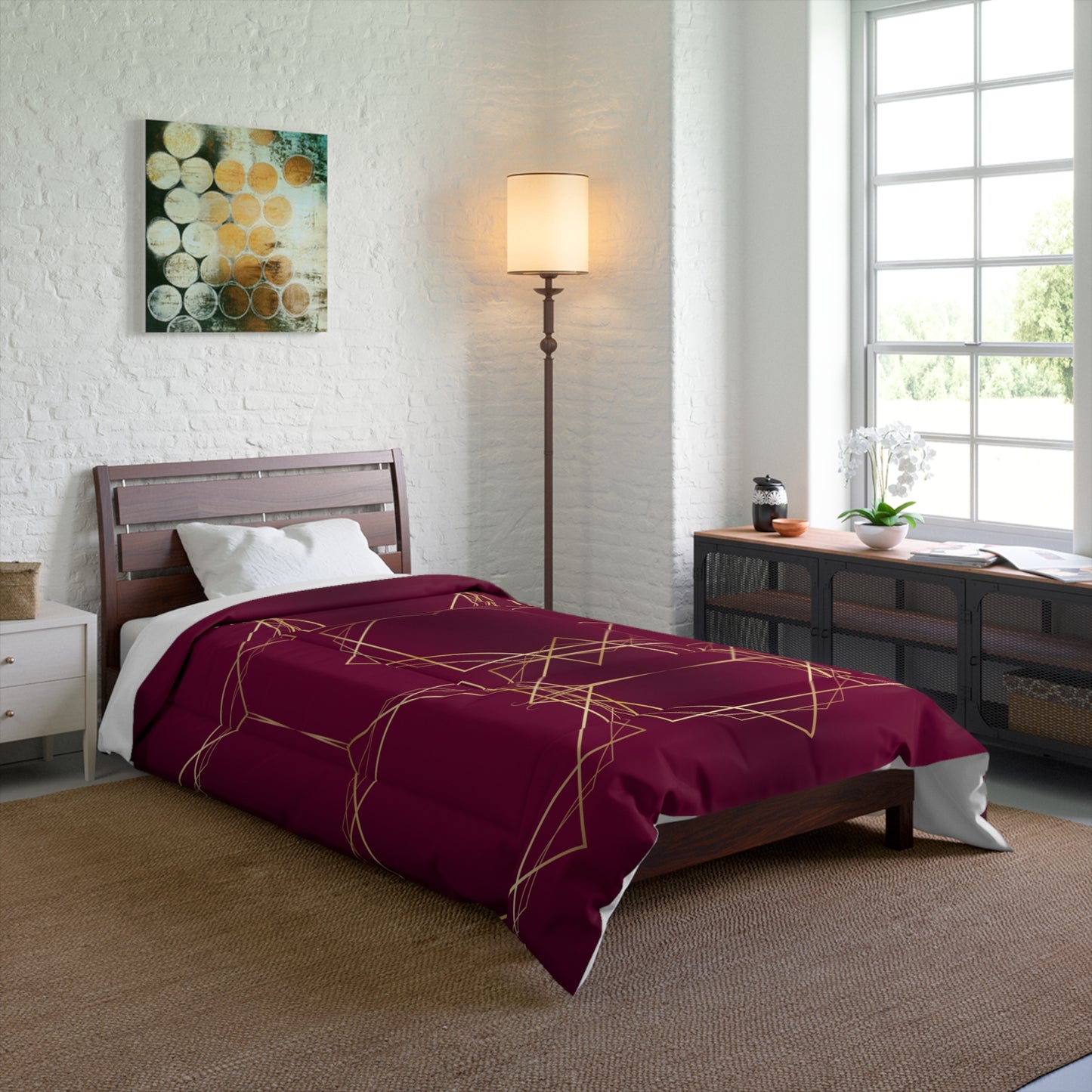 Gilded Elegance (Burgundy) Comforter