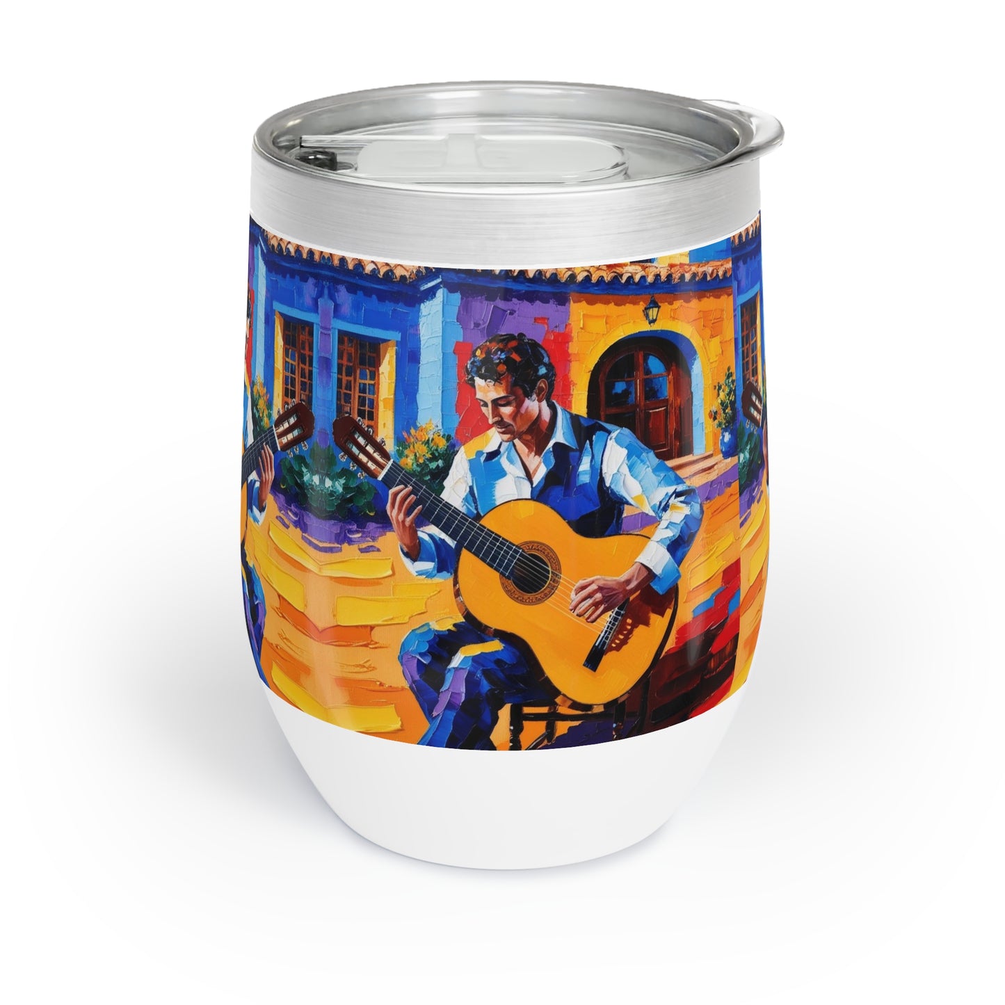 Spanish Guitar Chill Wine Tumbler