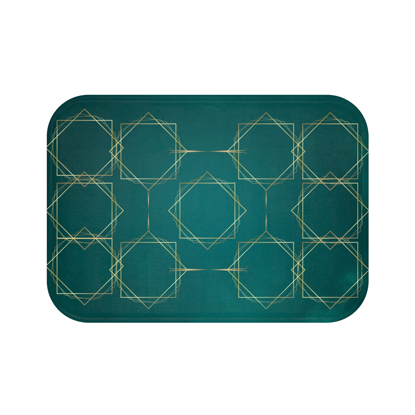 Gilded Elegance (Dark Teal) Bath Mat